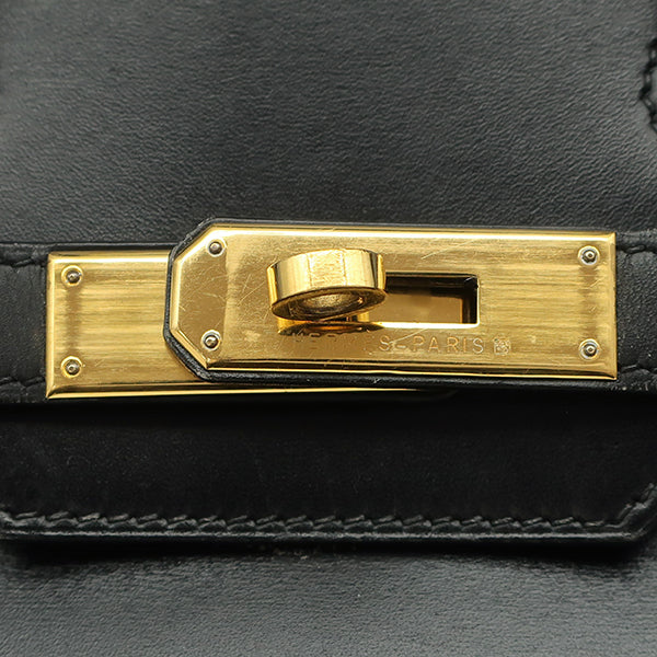 エルメス HERMES バーキン30 ブラック ボックスカーフ ハンドバッグ ゴールド金具 黒