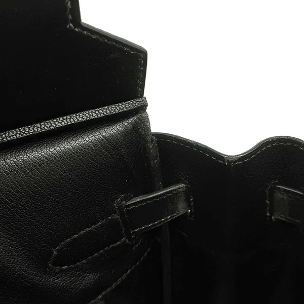 エルメス HERMES バーキン30 ブラック ボックスカーフ ハンドバッグ ゴールド金具 黒
