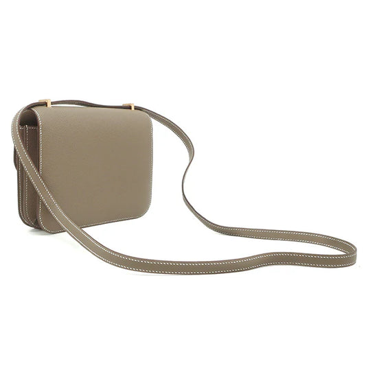 エルメス HERMES コンスタンス3 ミニ ミロワール エトゥープ ヴォーエプソン ショルダーバッグ ローズゴールド金具 新品 未使用 グレージュ PG金具