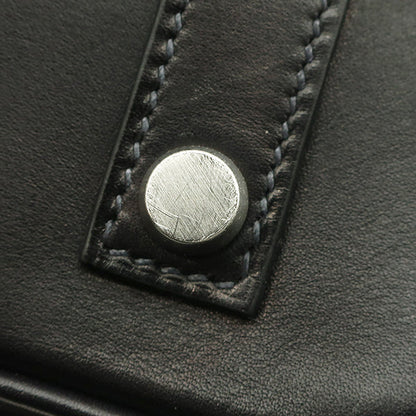 エルメス HERMES バーキン35 ブルーオーシャン ハンドバッグ シルバー金具 紺 黒
