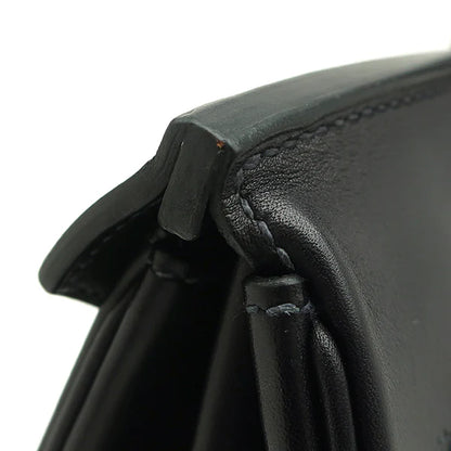 エルメス HERMES バーキン35 ブルーオーシャン ハンドバッグ シルバー金具 紺 黒