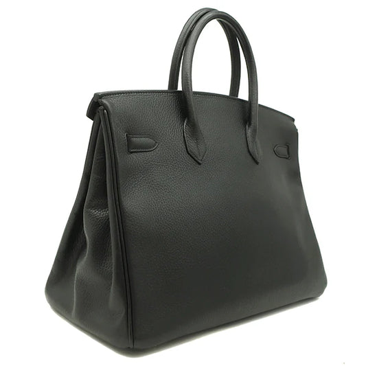 エルメス HERMES バーキン35 ブラック アルデンヌ ハンドバッグ ゴールド金具 黒 リカラー有