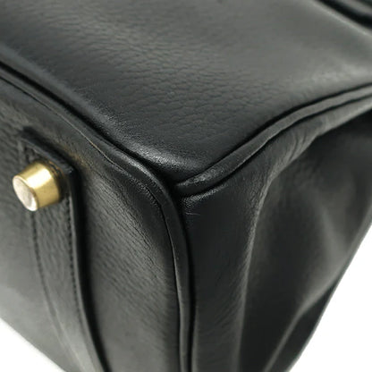 エルメス HERMES バーキン35 ブラック アルデンヌ ハンドバッグ ゴールド金具 黒 リカラー有