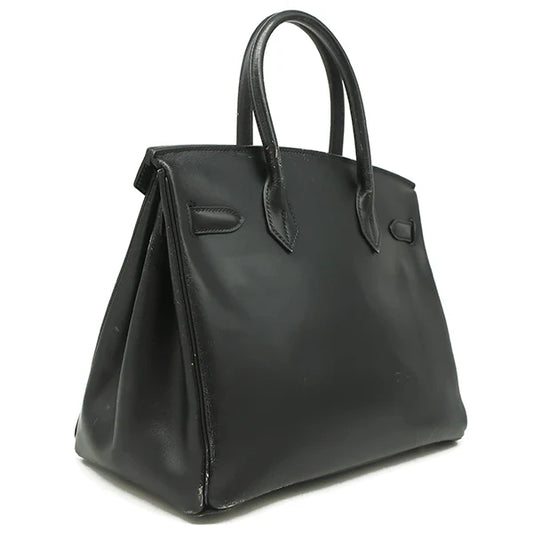 エルメス HERMES バーキン30 ブラック ボックスカーフ ハンドバッグ ゴールド金具 黒