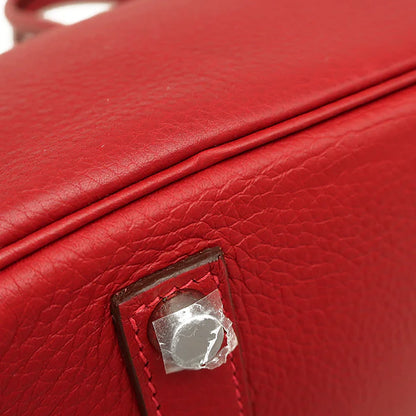 エルメス HERMES バーキン35 ルージュカザック トリヨンクレマンス ハンドバッグ シルバー金具 赤