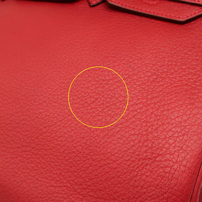 エルメス HERMES バーキン35 ルージュカザック トリヨンクレマンス ハンドバッグ シルバー金具 赤